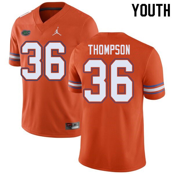 Jordan Brand Youth #36 Trey Thompson Florida Gators College Football Jersey Orange